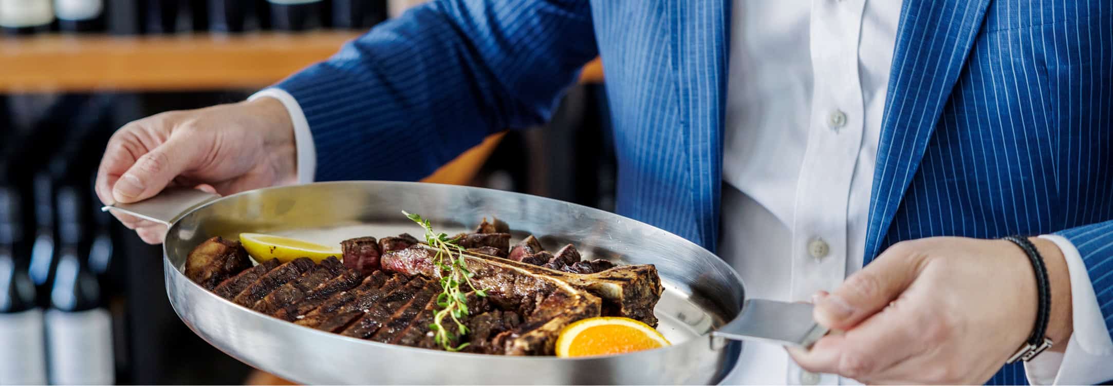 Steersons: Serving Tomahawk steak